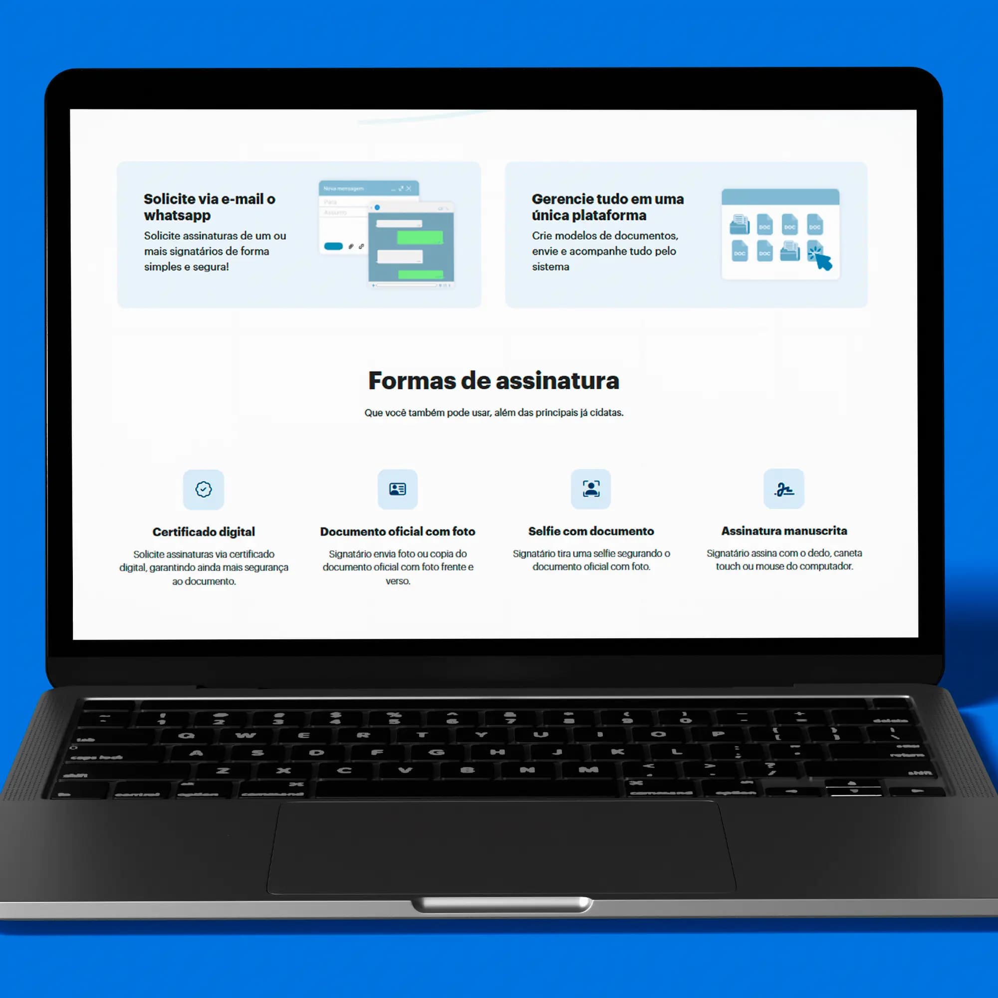 Tela da Autentica Online em celular