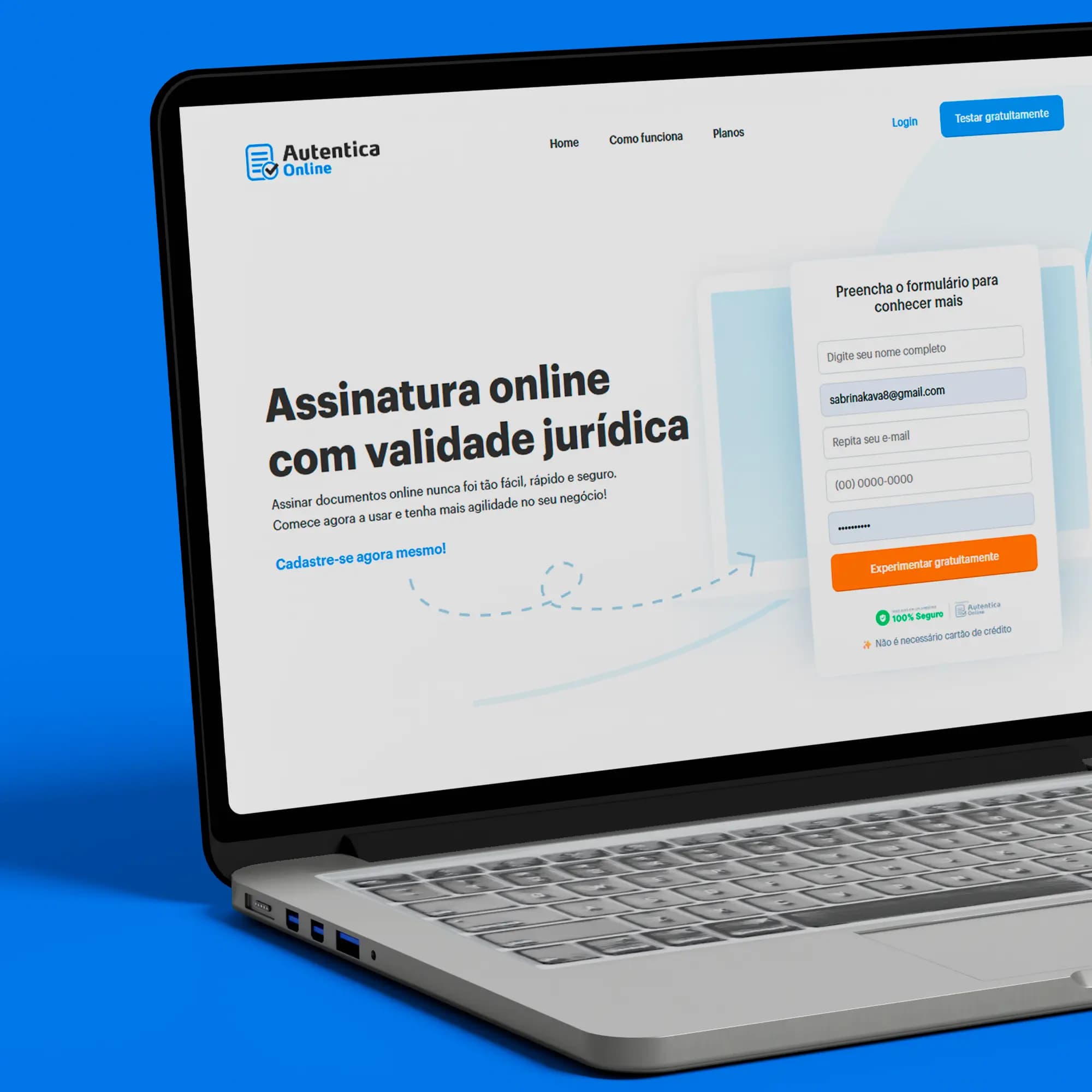 Variações de identidade visual da Autentica Online