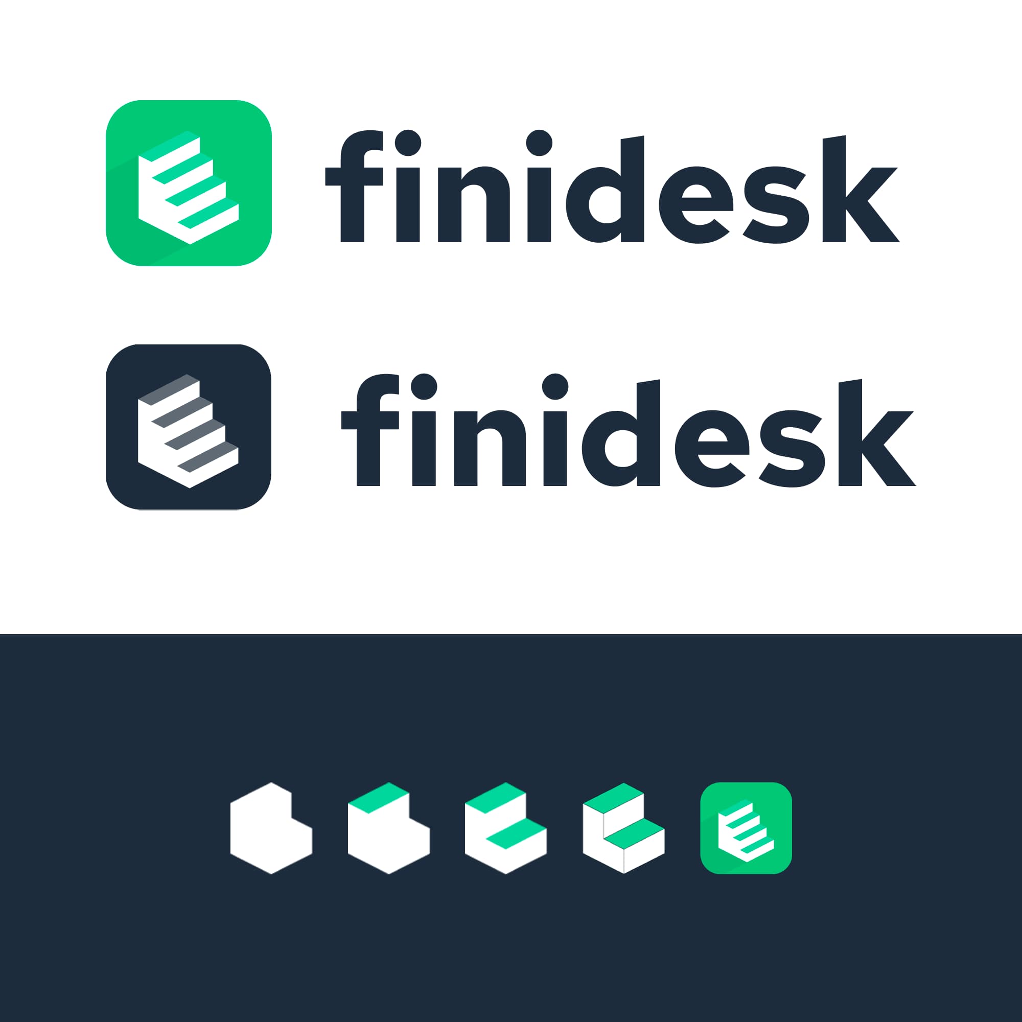 Variações de identidade visual da Finidesk